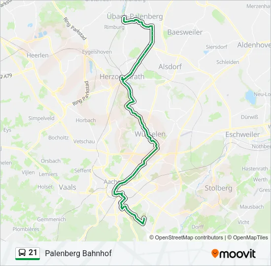 21 Bus Line Map