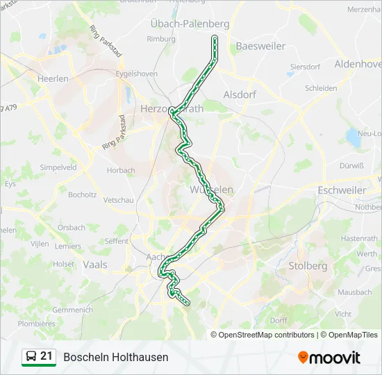 21 Bus Line Map