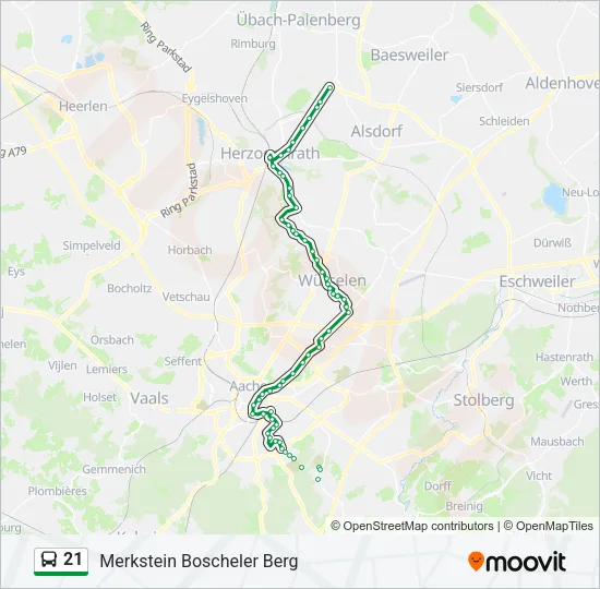 21 Bus Line Map