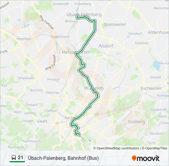 21 Bus Line Map