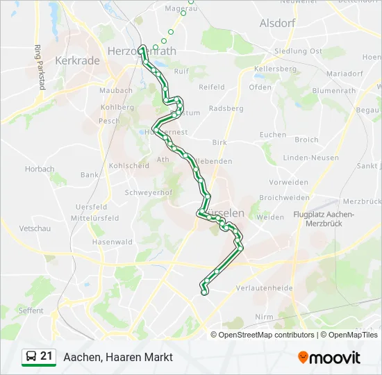 21 Bus Line Map