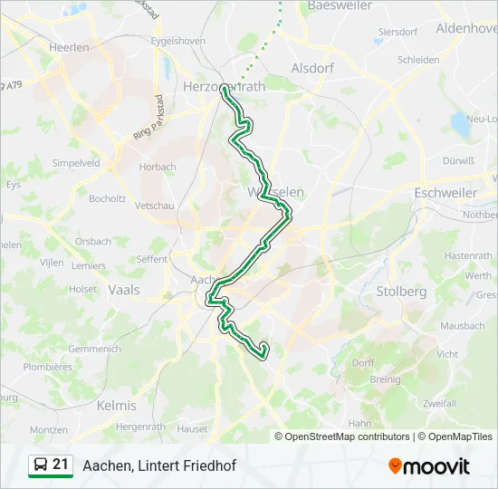 21 Bus Line Map