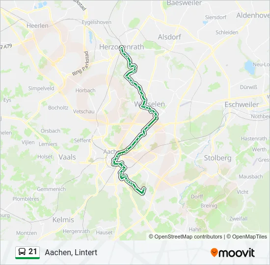 Buslinie 21 Karte
