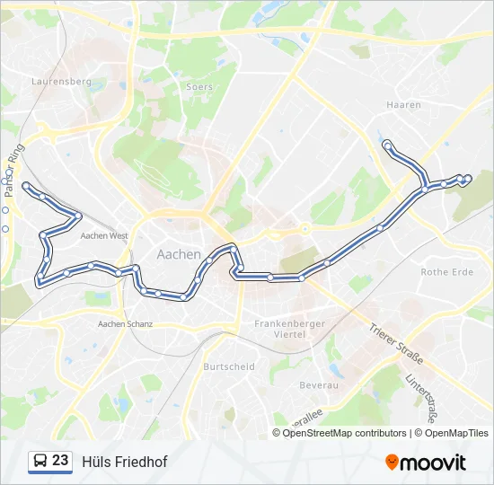 23 Bus Line Map
