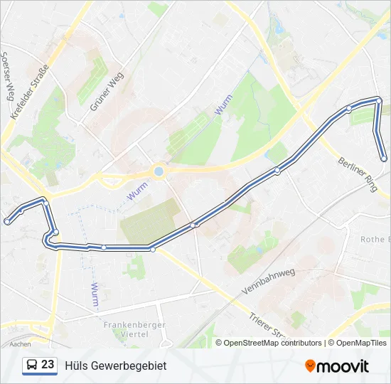 23 Bus Line Map