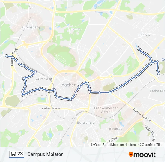 23 Bus Line Map