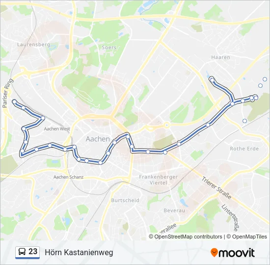 23 Bus Line Map
