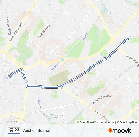 23 Bus Line Map