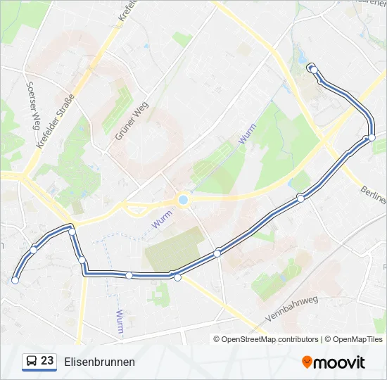 23 Bus Line Map
