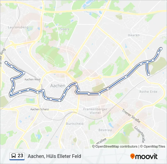 23 Bus Line Map