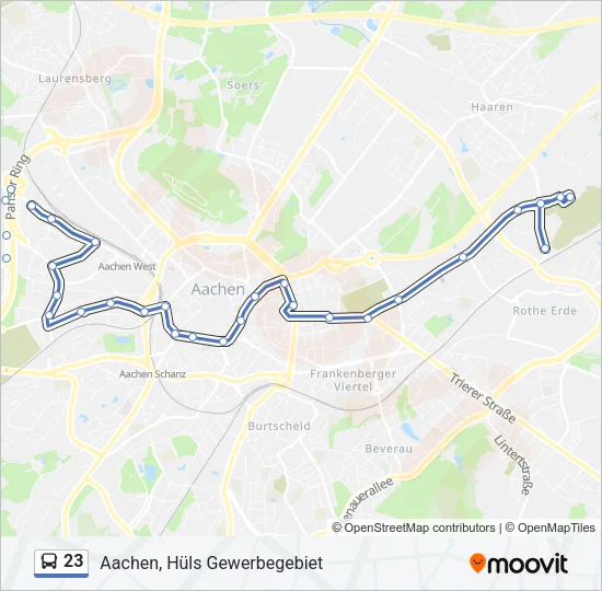 23 Bus Line Map