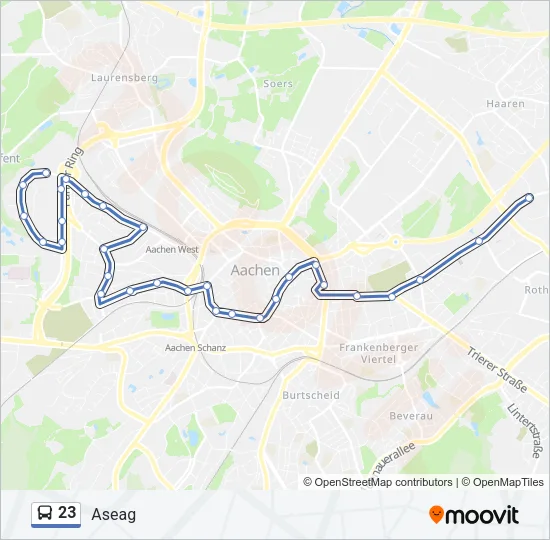 23 Bus Line Map