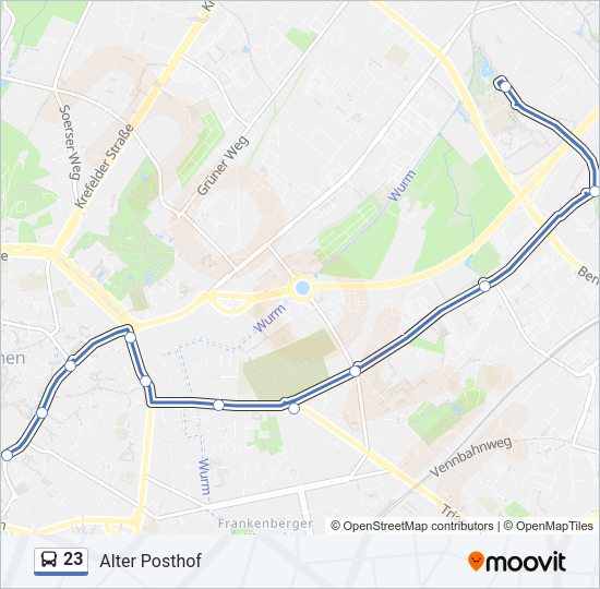 Автобус 23: карта маршрута