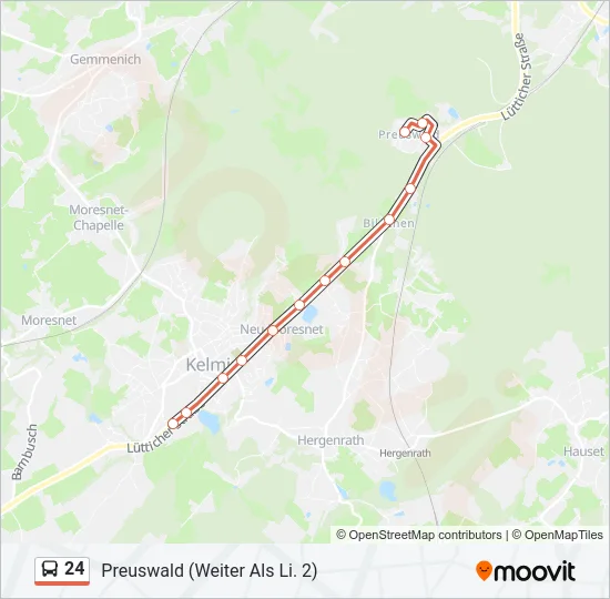 24 Bus Line Map