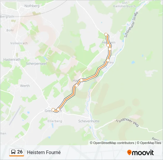 26 Bus Line Map