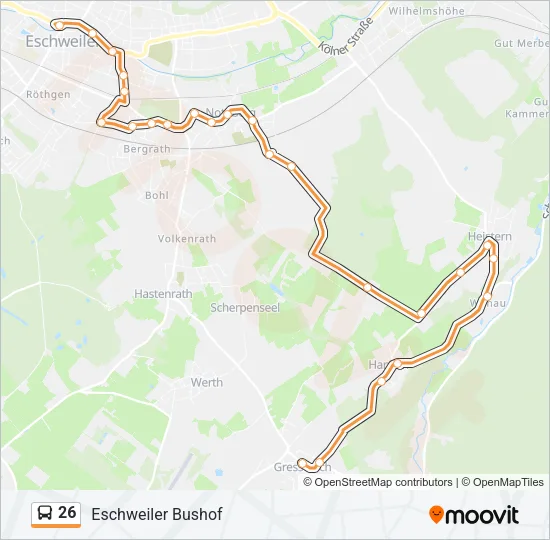 26 Bus Line Map