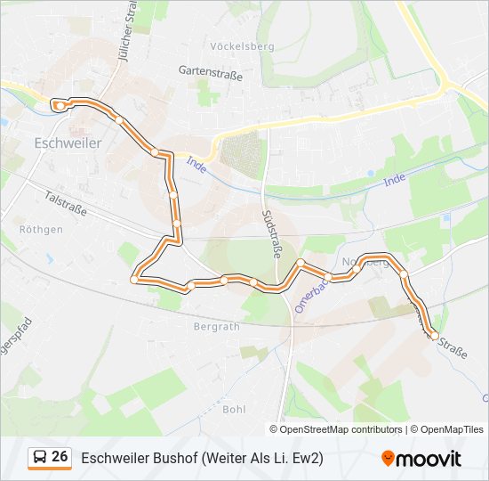 26 bus Line Map