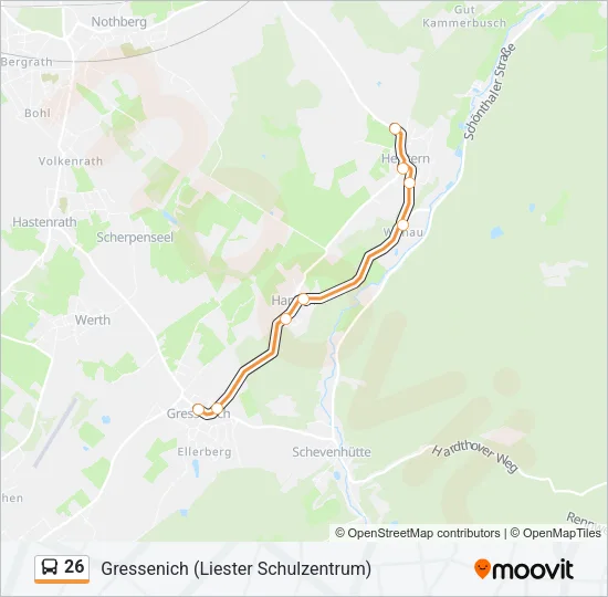 26 Bus Line Map