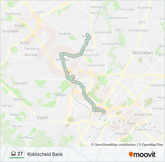 27 Bus Line Map