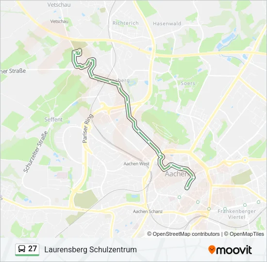 27 Bus Line Map