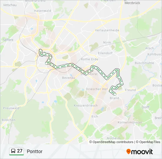 27 Bus Line Map