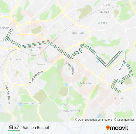 27 Bus Line Map