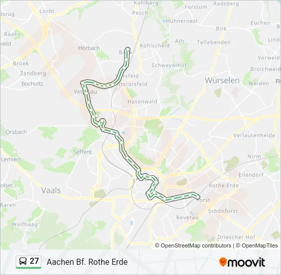 27 Bus Line Map
