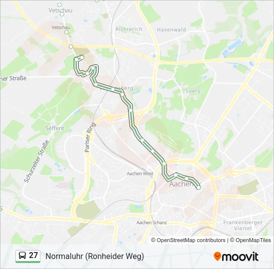 Buslinie 27 Karte