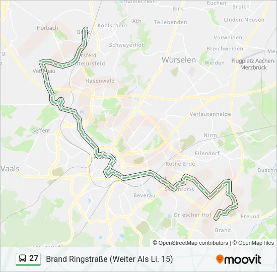 27 Bus Line Map
