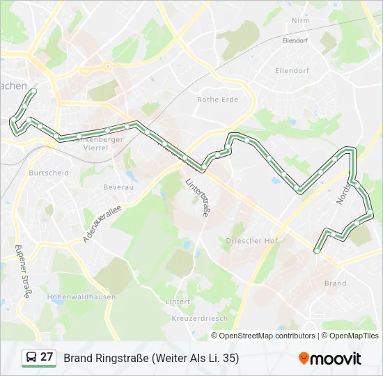 27 Bus Line Map