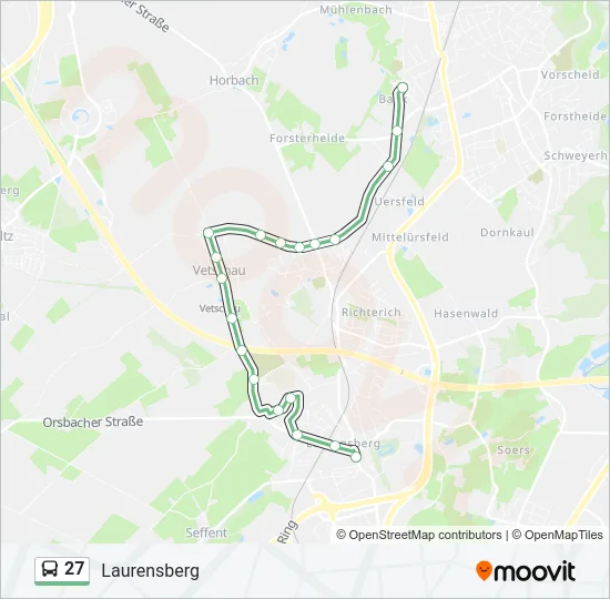 27 Bus Line Map