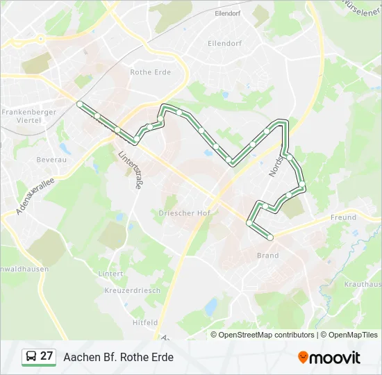 27 Bus Line Map