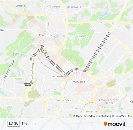 30 Bus Line Map