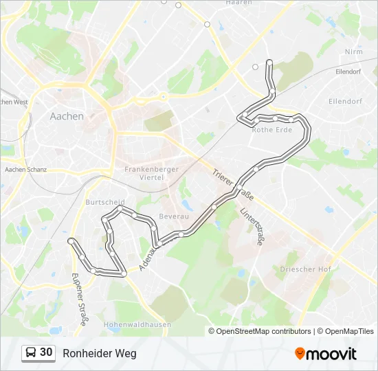 30 Bus Line Map