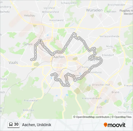 30 Bus Line Map