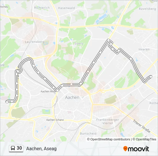 30 Bus Line Map