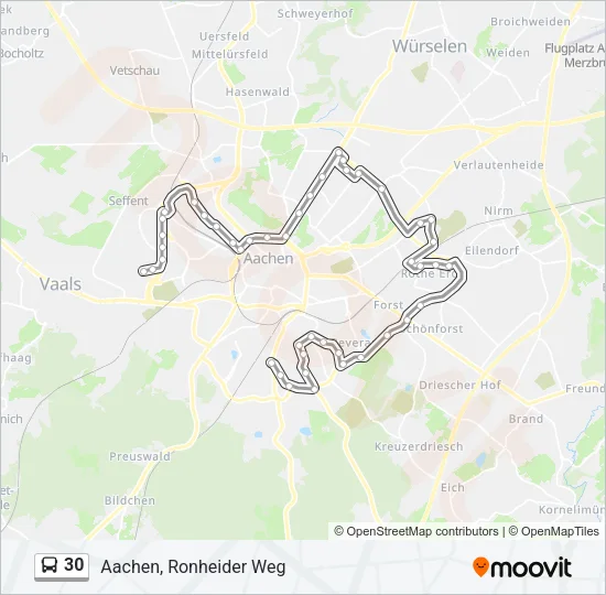 30 Bus Line Map