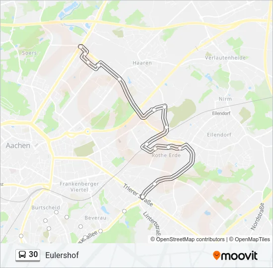 30 Bus Line Map
