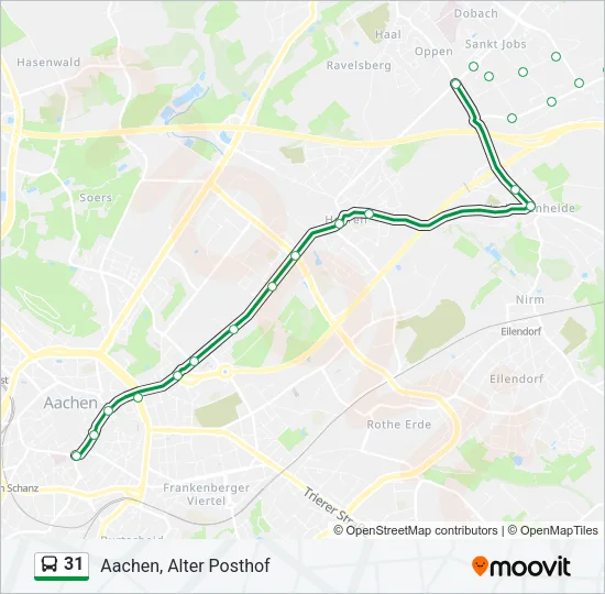31 Bus Line Map
