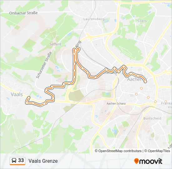 33 Bus Line Map