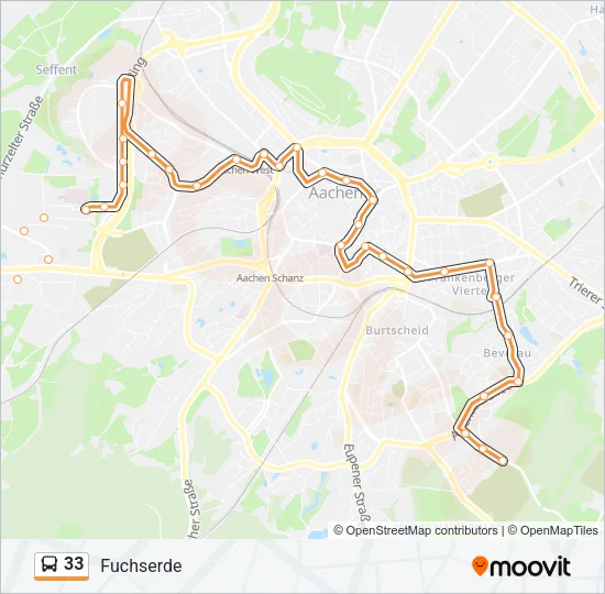 33 Bus Line Map