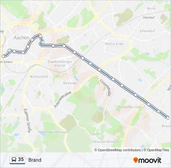 35 Bus Line Map