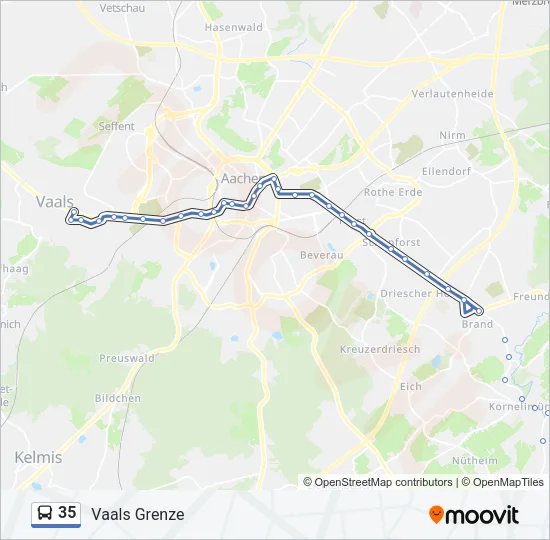 35 Bus Line Map