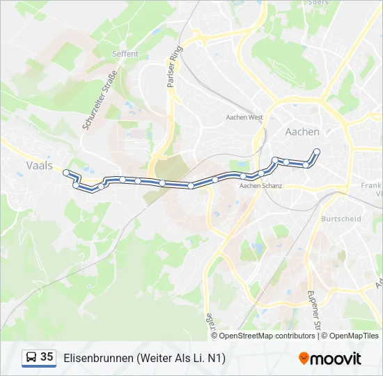 35 Bus Line Map