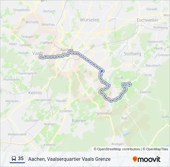 35 Bus Line Map
