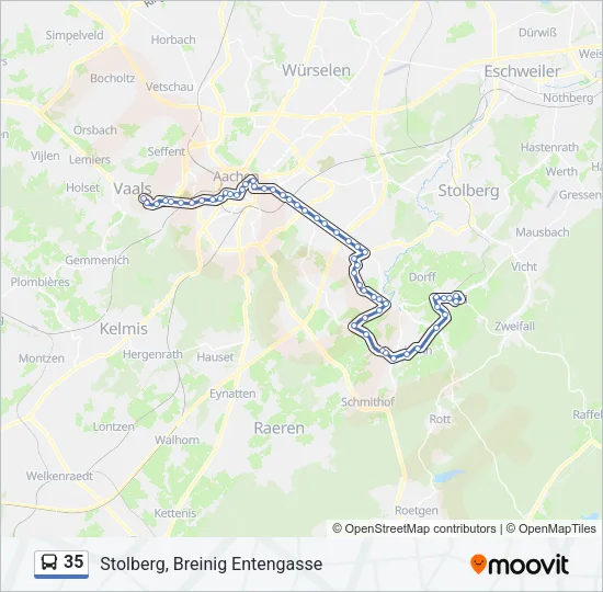 35 Bus Line Map