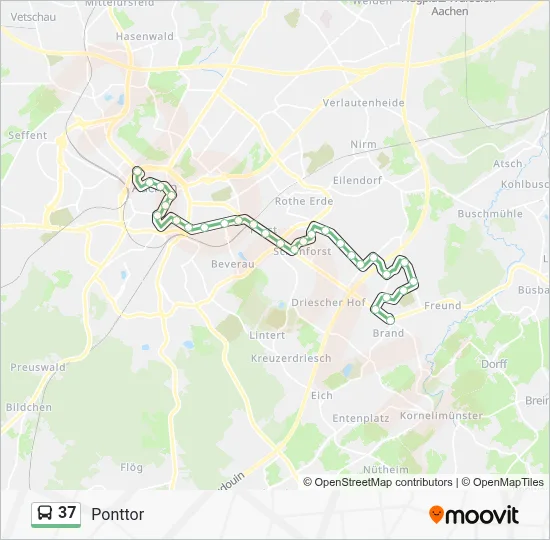 37 Bus Line Map