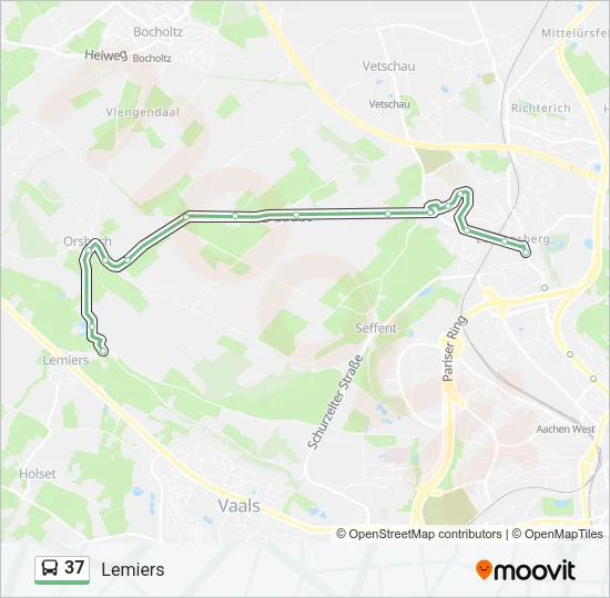 37 Bus Line Map