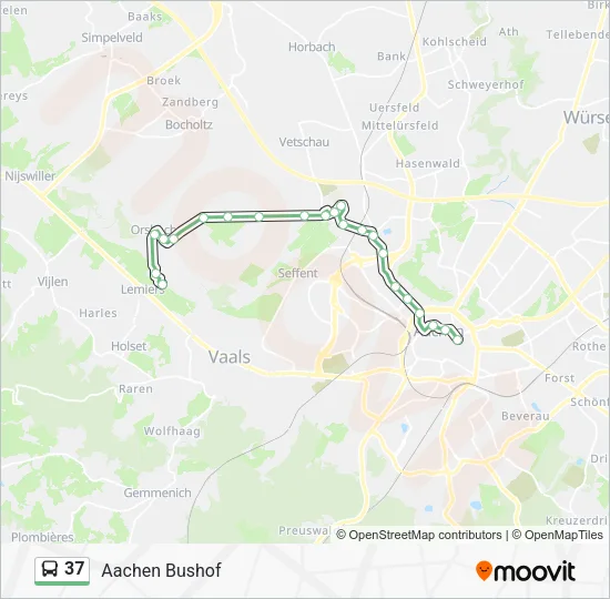 37 Bus Line Map