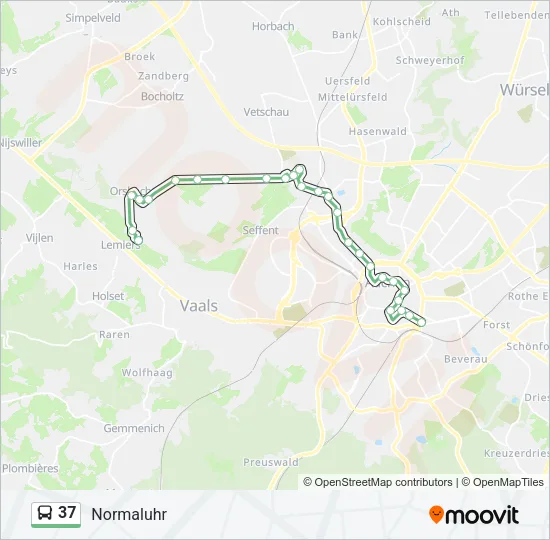 37 Bus Line Map